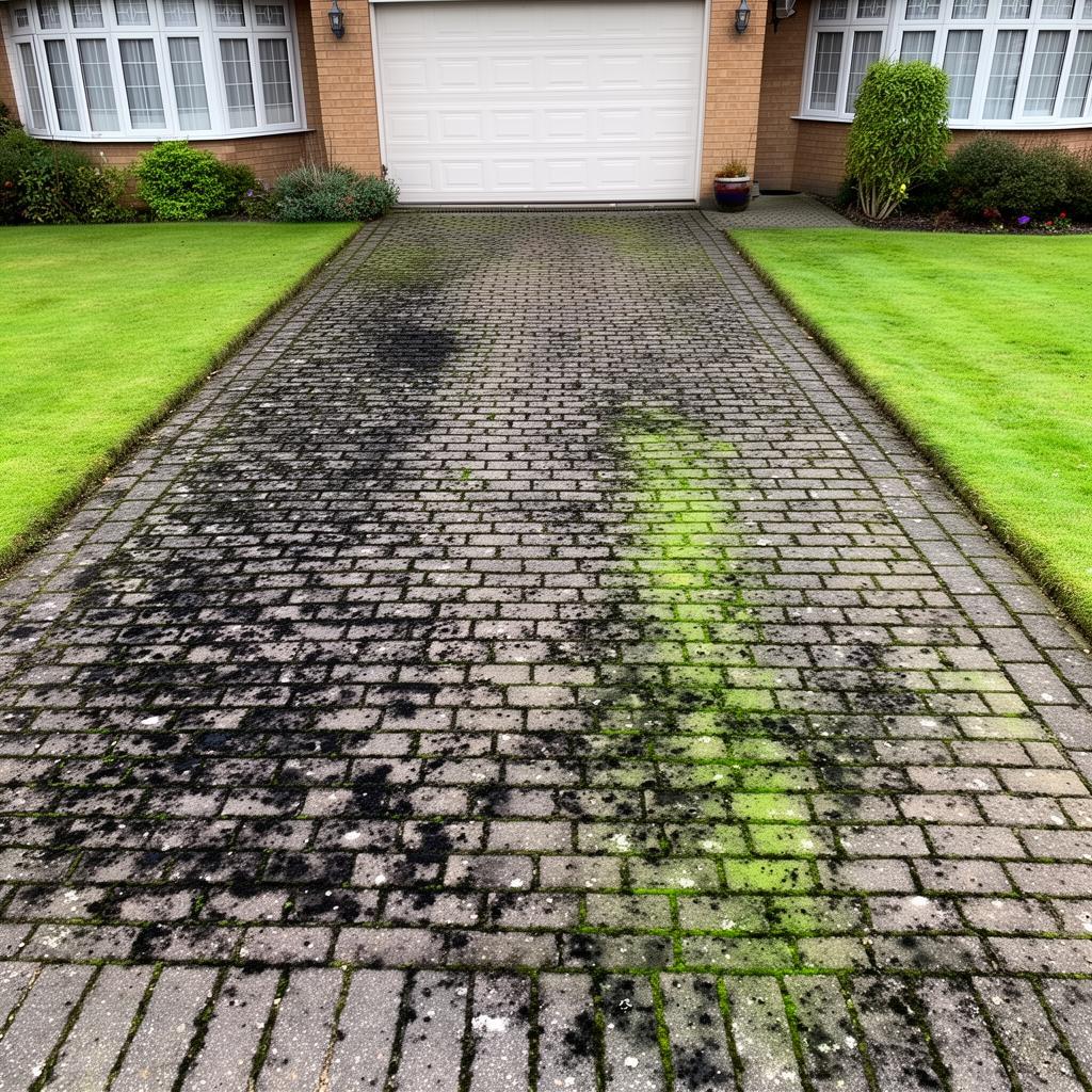 Driveway restoration — Oldmeldrum – before